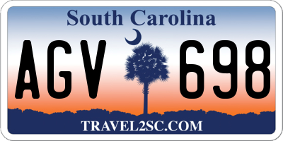 SC license plate AGV698