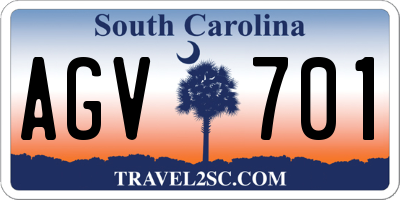 SC license plate AGV701