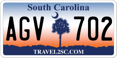 SC license plate AGV702