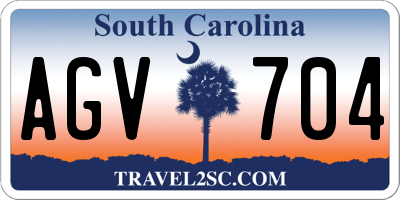 SC license plate AGV704