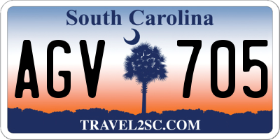 SC license plate AGV705