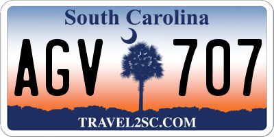 SC license plate AGV707