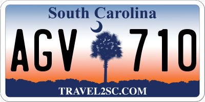 SC license plate AGV710