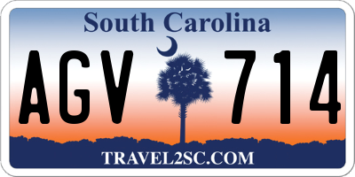 SC license plate AGV714