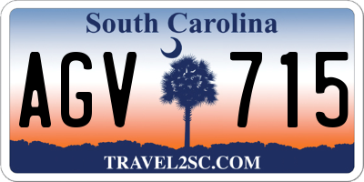 SC license plate AGV715