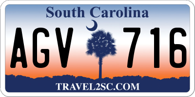 SC license plate AGV716