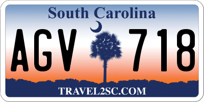 SC license plate AGV718