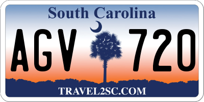 SC license plate AGV720