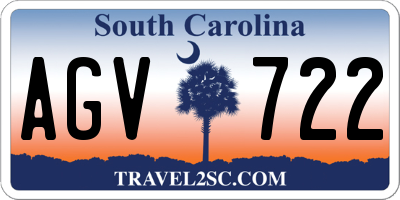 SC license plate AGV722