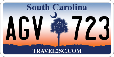 SC license plate AGV723