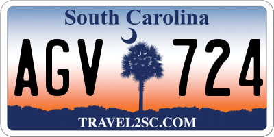 SC license plate AGV724