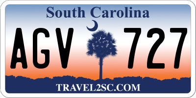 SC license plate AGV727