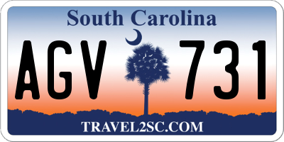 SC license plate AGV731