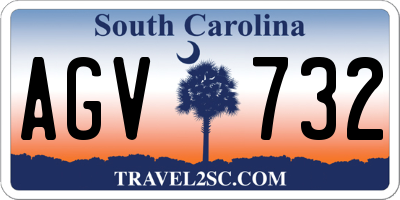 SC license plate AGV732