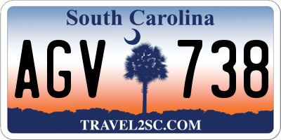 SC license plate AGV738