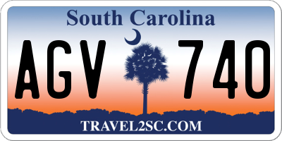 SC license plate AGV740