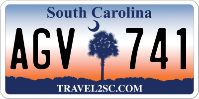 SC license plate AGV741