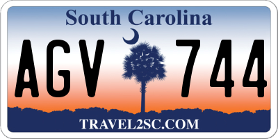 SC license plate AGV744