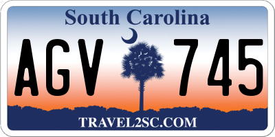 SC license plate AGV745