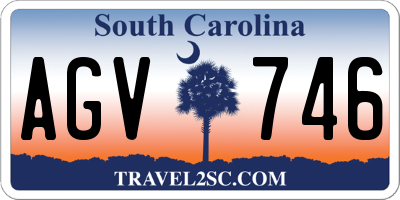SC license plate AGV746
