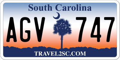 SC license plate AGV747