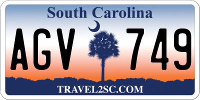 SC license plate AGV749