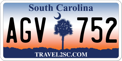 SC license plate AGV752