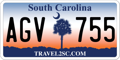 SC license plate AGV755