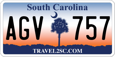 SC license plate AGV757