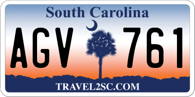 SC license plate AGV761