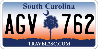 SC license plate AGV762