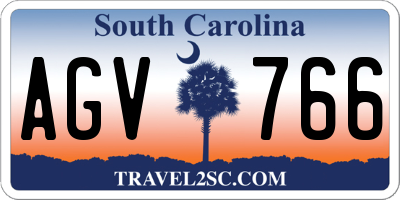 SC license plate AGV766