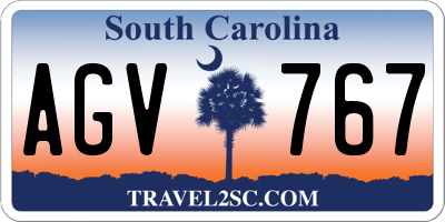 SC license plate AGV767