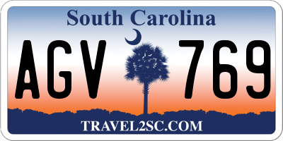 SC license plate AGV769