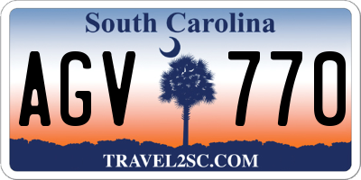 SC license plate AGV770