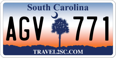 SC license plate AGV771
