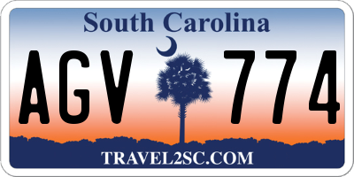 SC license plate AGV774