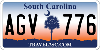 SC license plate AGV776