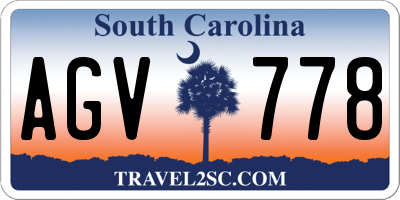 SC license plate AGV778