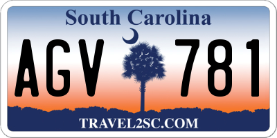 SC license plate AGV781