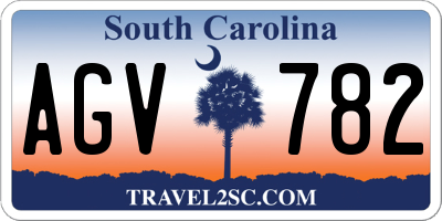 SC license plate AGV782