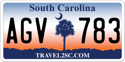 SC license plate AGV783