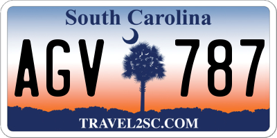 SC license plate AGV787