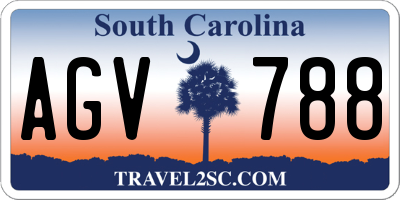 SC license plate AGV788