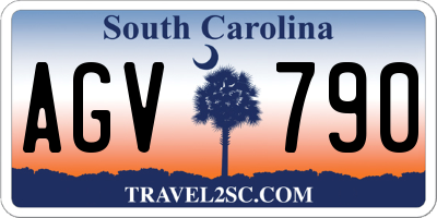 SC license plate AGV790