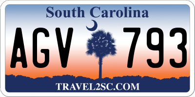 SC license plate AGV793