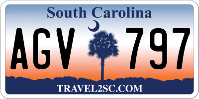 SC license plate AGV797