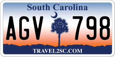 SC license plate AGV798