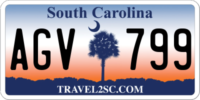 SC license plate AGV799