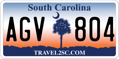 SC license plate AGV804